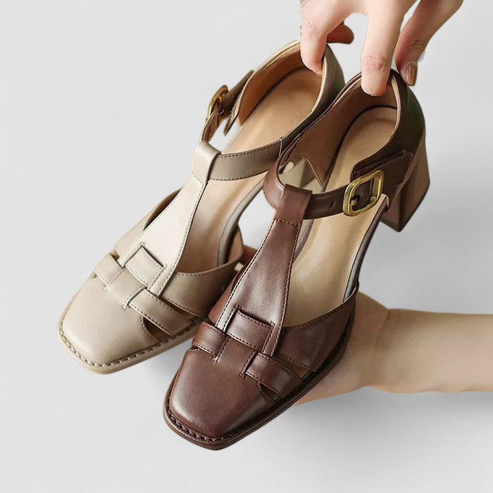 Elyxiana | Orthopaedic T-Bar Block Heels