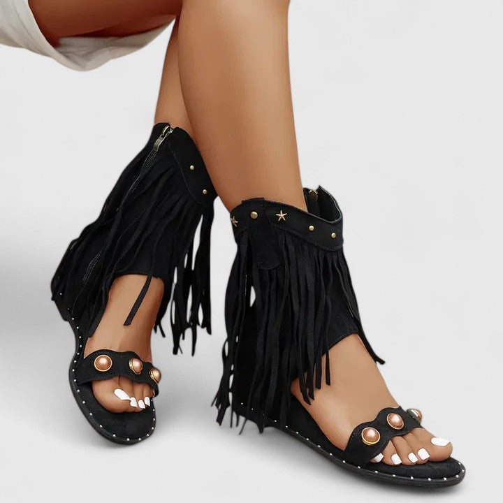 Eira - Chic Fringe Sandals