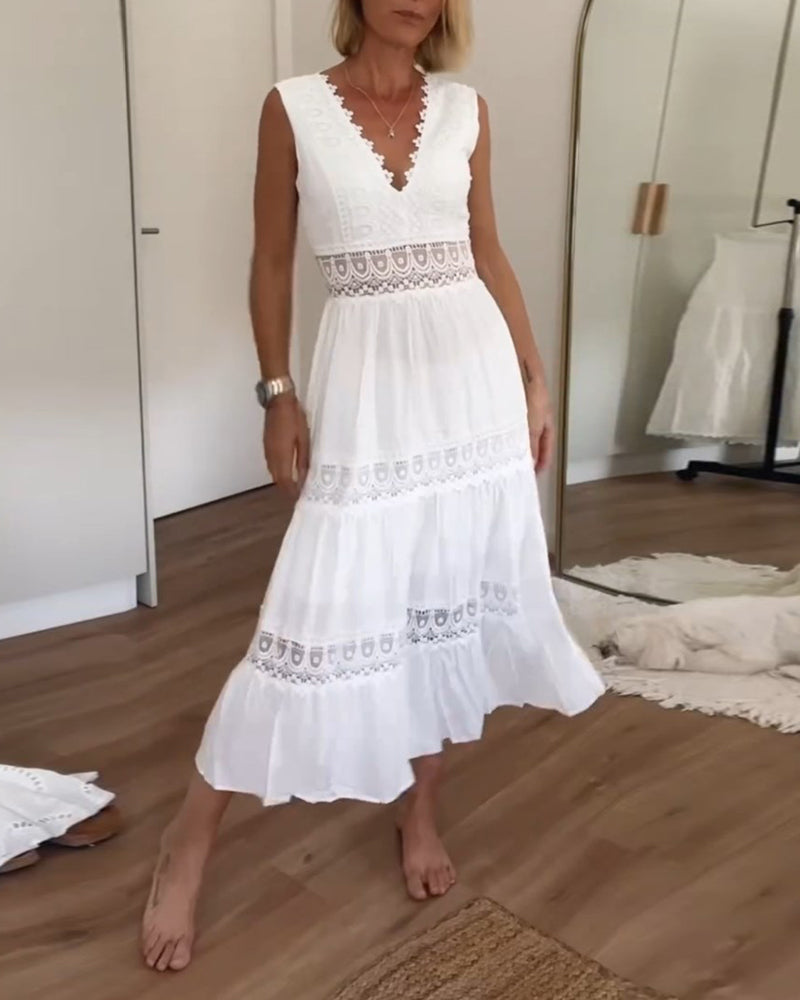Circe - Lace V-Neck Cami Dress