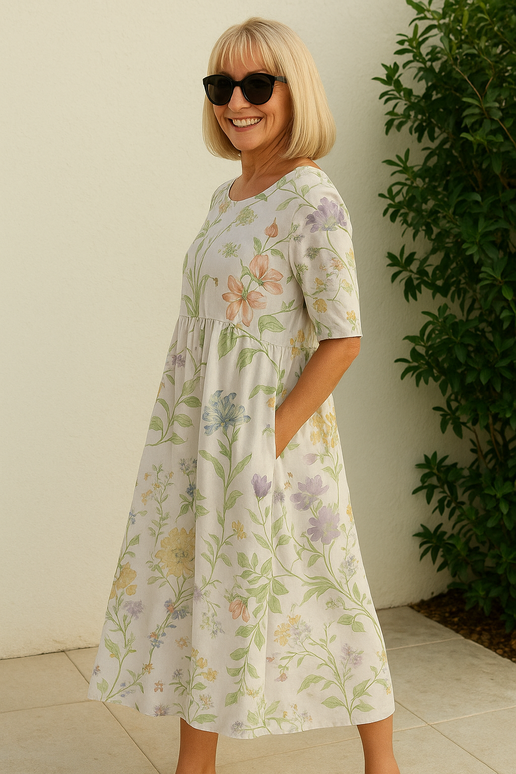 LUNA RELAXED MIDI DRESS