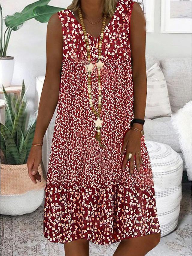AYLA | SLEEVELESS V-NECK DRESS