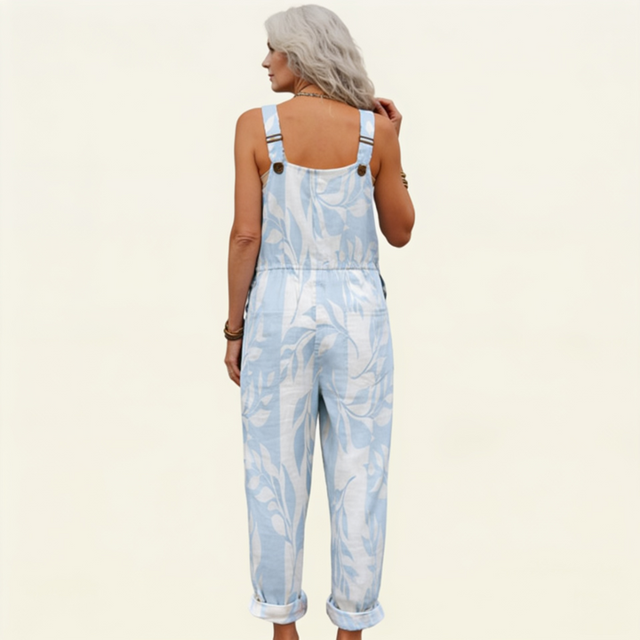 Naomi | Azure Leaf Print with a Light Look