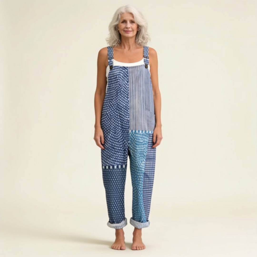 Isla | Graphic Blue Patchwork