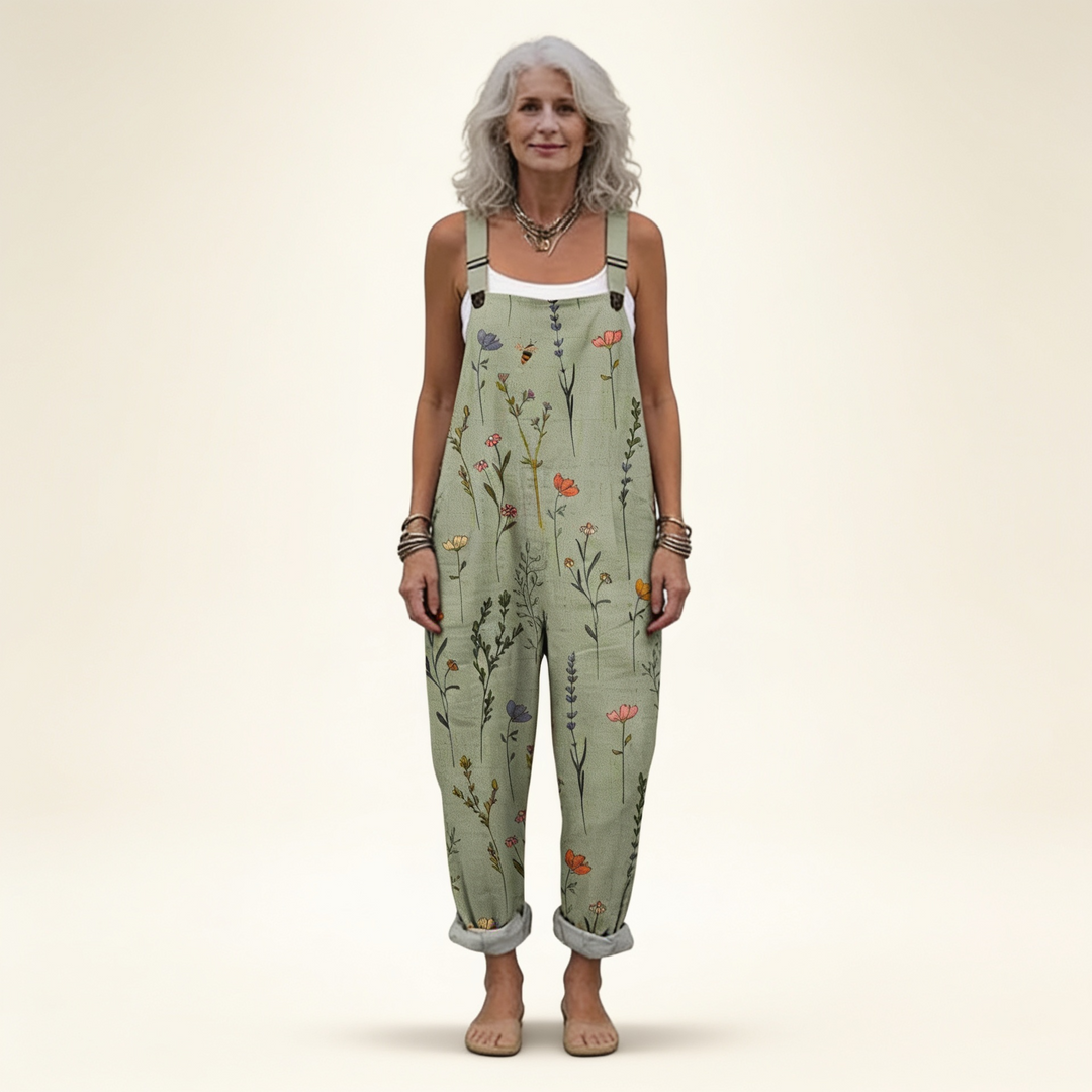 Harper | Sage Wildflower Jumpsuit