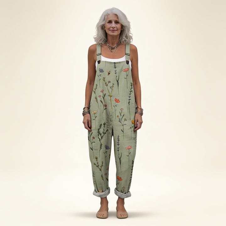 Harper | Sage Wildflower Jumpsuit