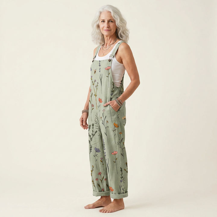 Harper | Sage Wildflower Jumpsuit